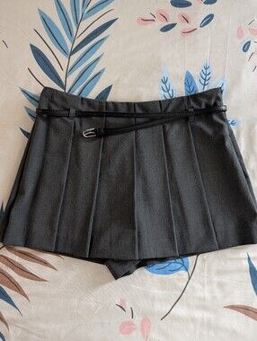 Zara Dark Grey Mini Skort Skirt/Shorts